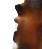 Brown with Red Cowhide Rug #50495