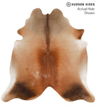 Brown with Red Cowhide Rug #50525