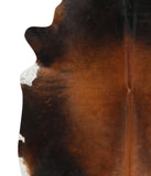 Brown with Red Cowhide Rug #50548