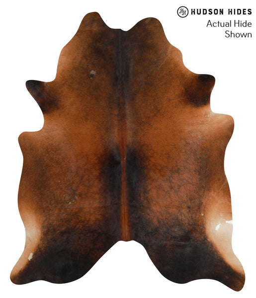 Brown with Red Cowhide Rug #50554