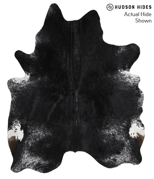 Salt and Pepper Black Cowhide Rug #50689