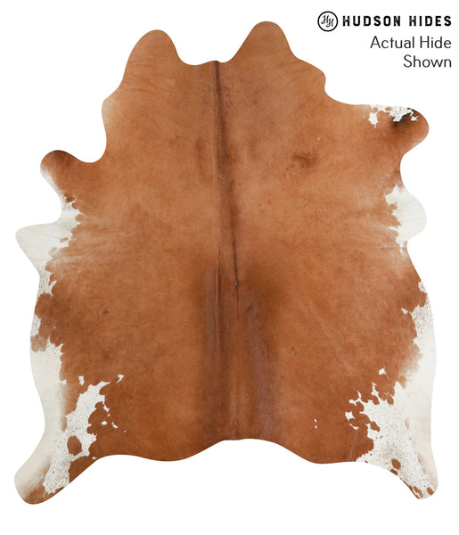 Brown and White Regular Cowhide Rug #50705