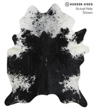 Salt and Pepper Black Cowhide Rug #50720