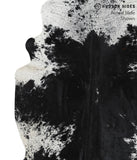 Salt and Pepper Black Cowhide Rug #50720