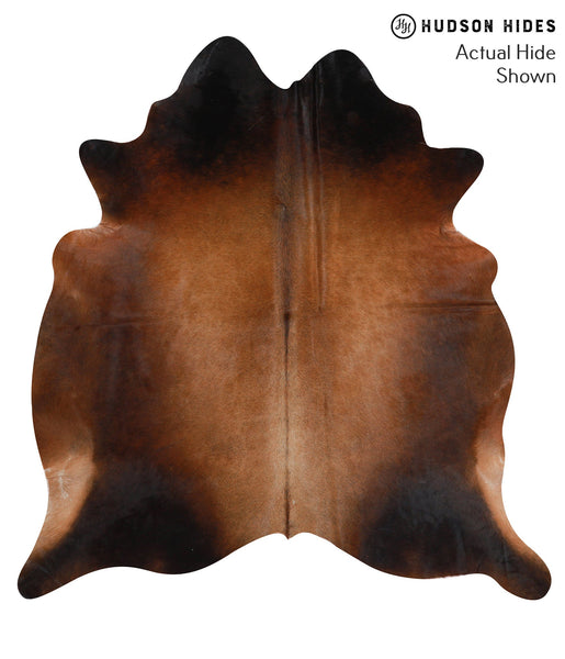 Brown with Red Cowhide Rug #50798