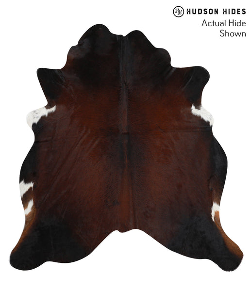 Brown with Red Cowhide Rug #50803