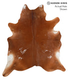 Brown and White Regular Cowhide Rug #51043