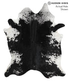 Salt and Pepper Black Cowhide Rug #51072
