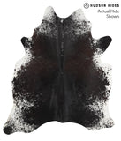 Salt and Pepper Black Cowhide Rug #51073
