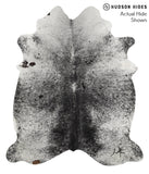 Salt and Pepper Black Cowhide Rug #51074
