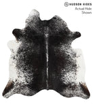 Salt and Pepper Black Cowhide Rug #51102