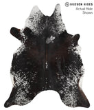 Salt and Pepper Black Cowhide Rug #51181