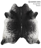 Salt and Pepper Black Cowhide Rug #51216