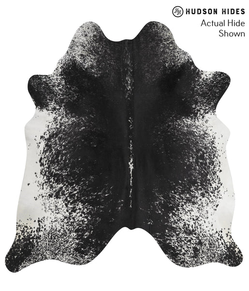 Salt and Pepper Black Cowhide Rug #51216