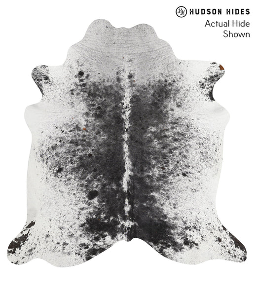 Salt and Pepper Black Cowhide Rug #51226