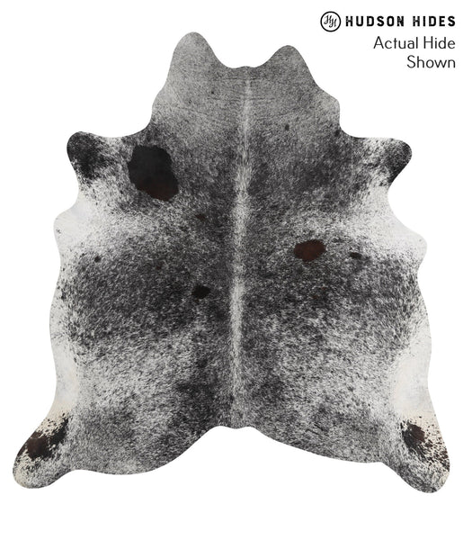 Salt and Pepper Black Cowhide Rug #51234