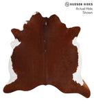 Brown and White Regular Cowhide Rug #51288