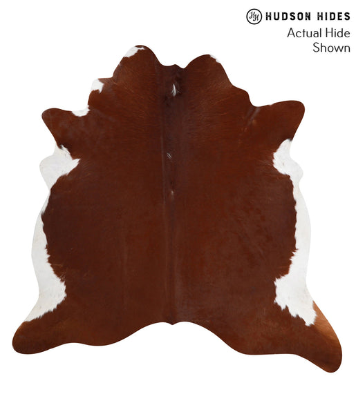 Brown and White Regular Cowhide Rug #51288