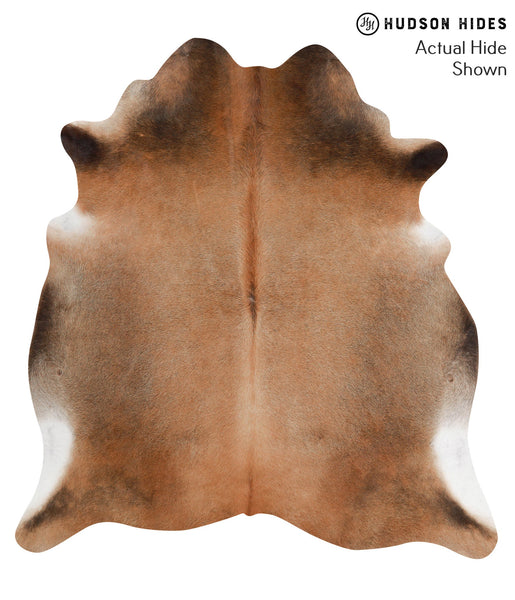 Brown with Red Cowhide Rug #51329