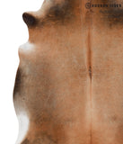 Brown with Red Cowhide Rug #51329