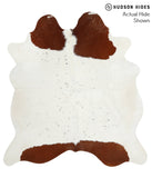 Brown and White Regular Cowhide Rug #51566
