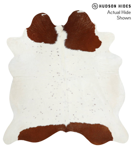 Brown and White Regular Cowhide Rug #51566