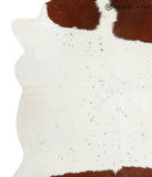 Brown and White Regular Cowhide Rug #51566
