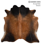 Brown with Red Cowhide Rug #52364
