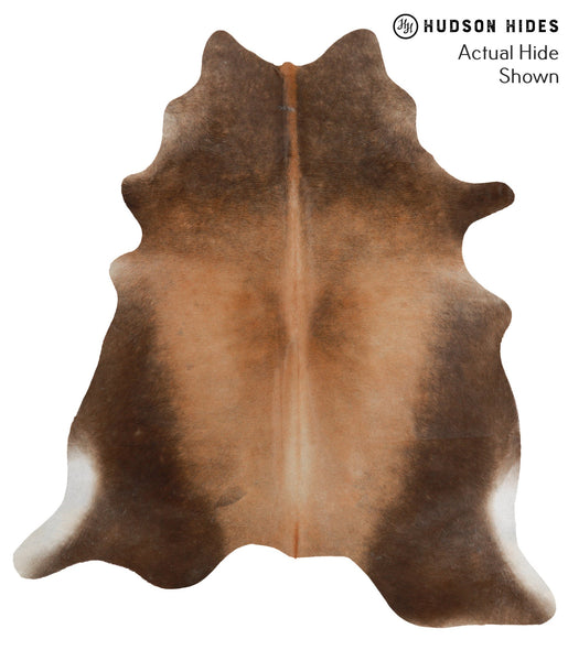 Brown with Red Cowhide Rug #52573