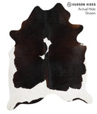 Chocolate and White Cowhide Rug #52597