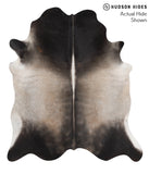 Grey with Beige Cowhide Rug #52606