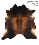 Brown with Red Cowhide Rug #64947