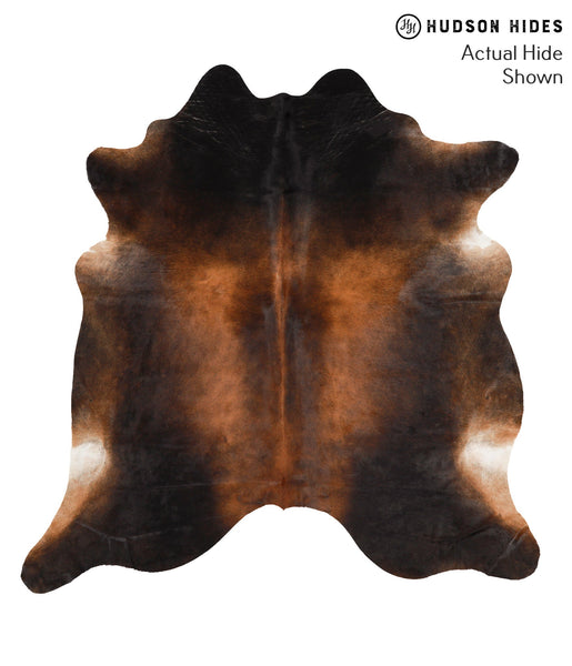 Brown with Red Cowhide Rug #64947