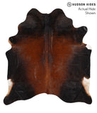 Brown with Red Cowhide Rug #64949