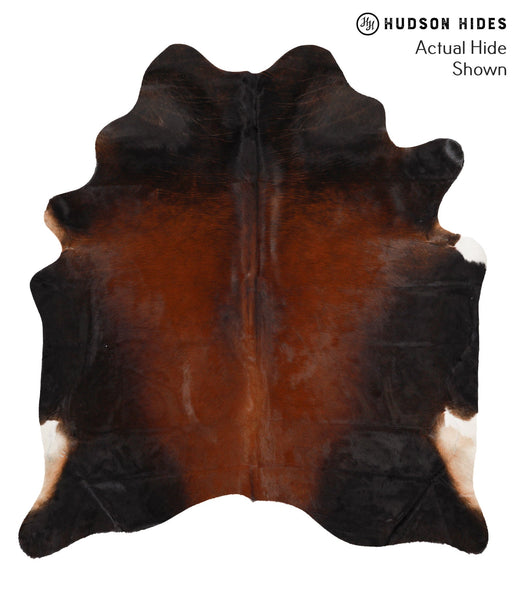 Brown with Red Cowhide Rug #64949