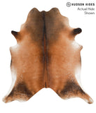 Brown with Red Cowhide Rug #64957