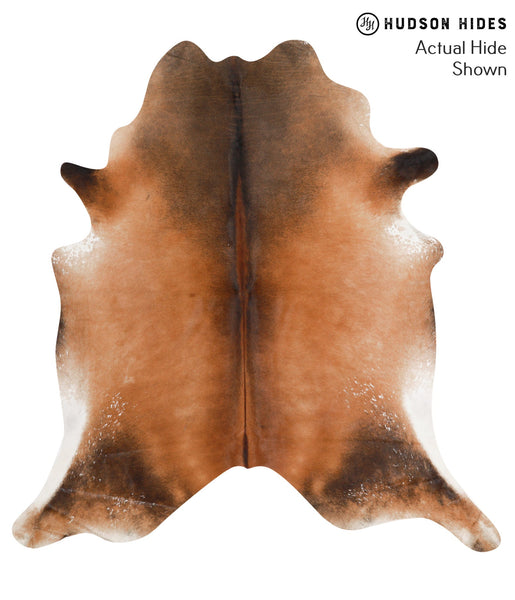 Brown with Red Cowhide Rug #64957