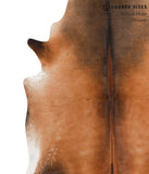 Brown with Red Cowhide Rug #64957