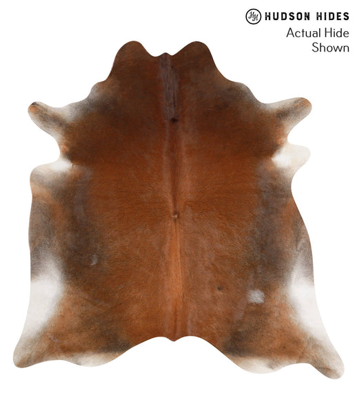 Brown with Red Cowhide Rug #64963