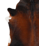 Brown with Red Cowhide Rug #64968