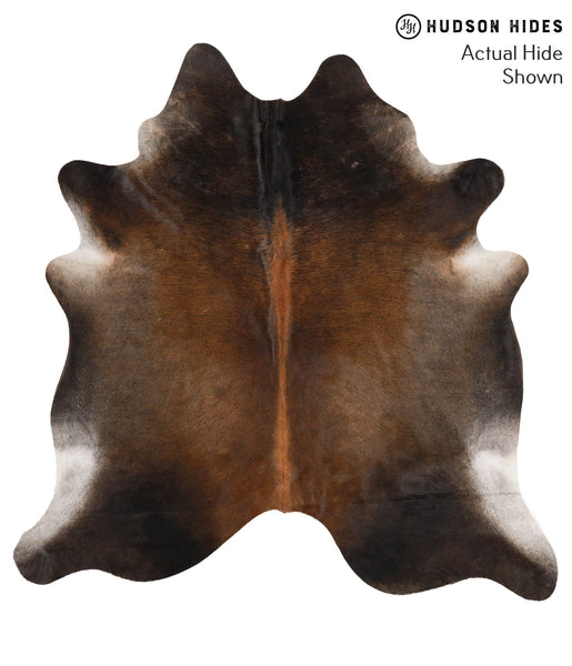 Brown with Red Cowhide Rug #64977