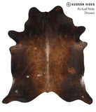 Brown with Red Cowhide Rug #64978