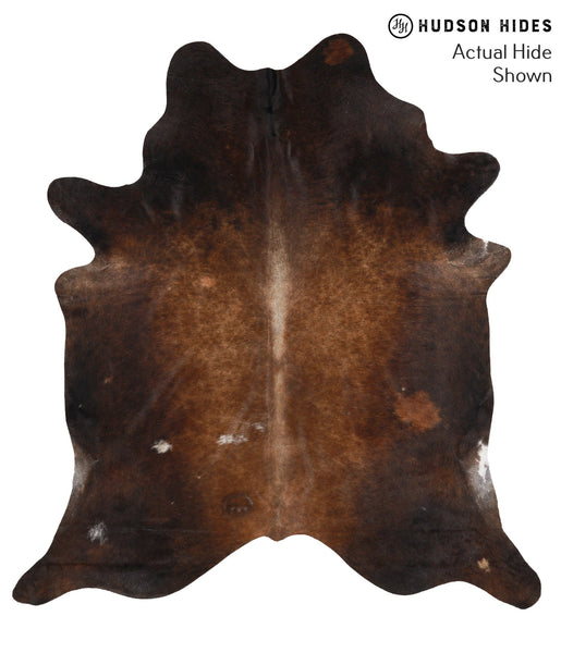 Brown with Red Cowhide Rug #64978