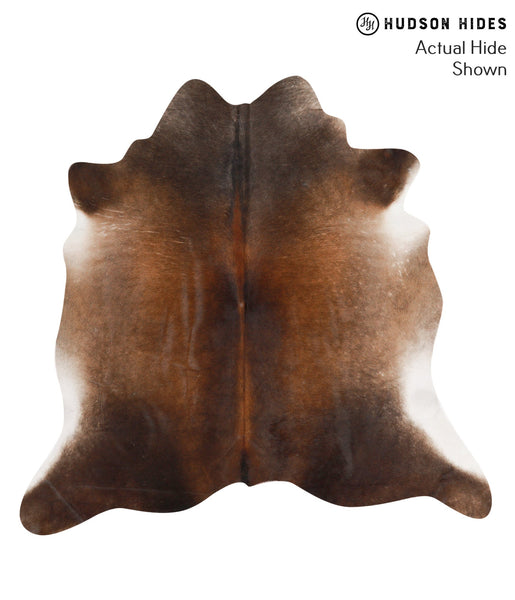 Brown with Red Cowhide Rug #64994