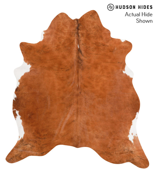 Brown and White Regular Cowhide Rug #65002