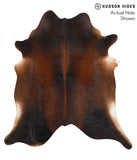 Brown with Red Cowhide Rug #65008