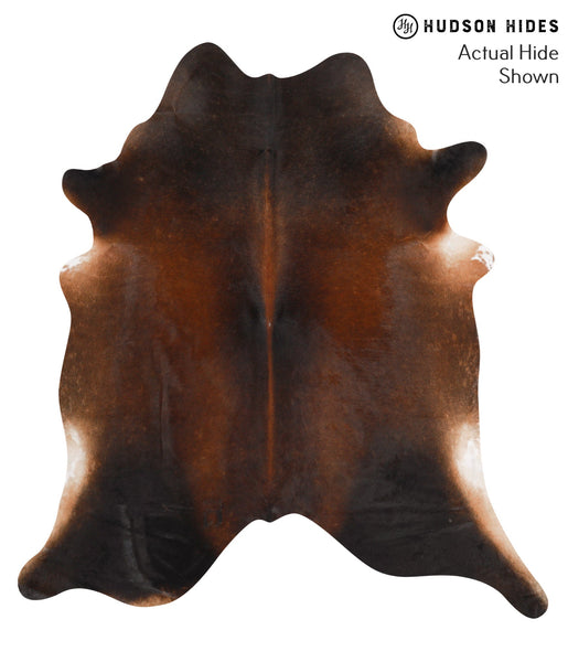Brown with Red Cowhide Rug #65008