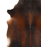Brown with Red Cowhide Rug #65008
