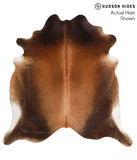 Brown with Red Cowhide Rug #65011