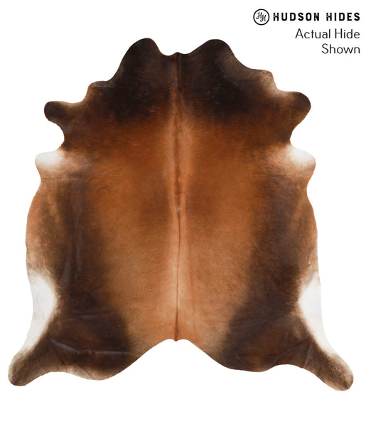 Brown with Red Cowhide Rug #65011